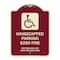Signmission Handicapped Parking $250 Fine Section 4511.69 Ohio Revised Code Alum Sign, 24" x 18", BU-1824-23919 A-DES-BU-1824-23919 - alternate 1